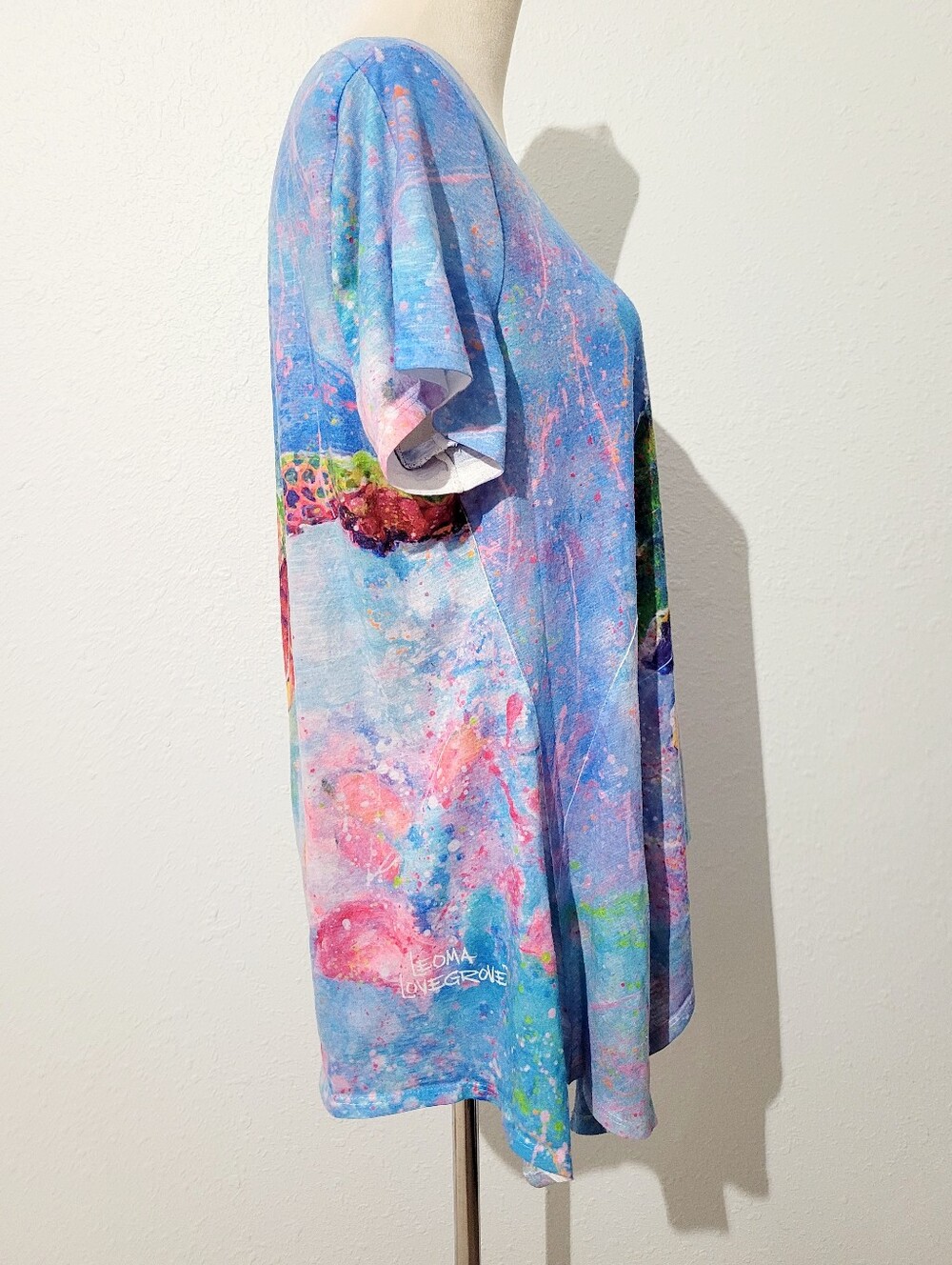 Leoma Lovegrove Sea Turtle Tunic Top Beach Cover Up Size XL Coastal Resort Art - Picture 4 of 10